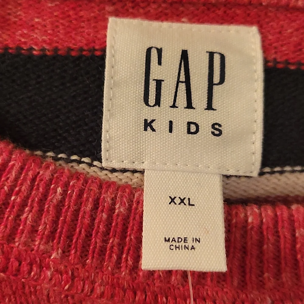 GAP red striped sweater XXL/14